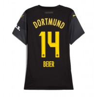 Zenski Nogometni Dres Borussia Dortmund Maximilian Beier #14 Gostujuci 2024-25 Kratak Rukav